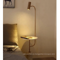 Lámpara de pie de decoración con base de mármol moderna Lámpara de pie LED de oro contemporánea